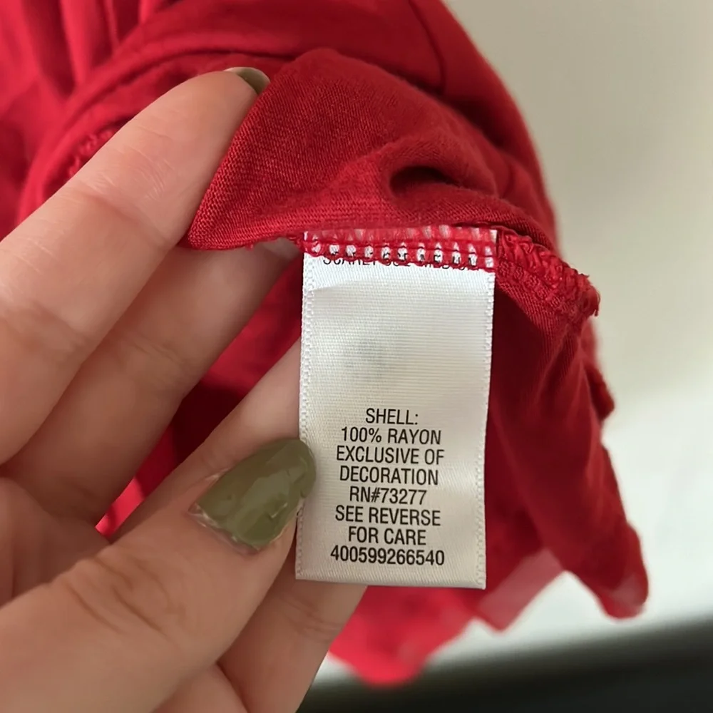 Candies Tank Top Red Gold Party Festival Size Medium - Picture 9 of 13